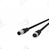 Sensor Cable: M12 Male Straight X M12 Female Straight, 5 Pins, Black, PUR, 5 m Cable Lg (MPN 142MDA12050). Key specifications — Cable Jacket Color: Black; End 1 Gender: Male; End 1 Mounting Orientation: Straight; End 2 Gender: Female; End 2 Mounting Orientation: Straight; End 2 Connection Type: M12; IP Rating: IPX7; Brand: METZ CONNECT.