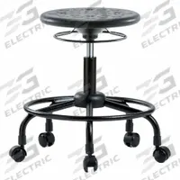 Stool: Polyurethane, Ht Range 20 in to 25 in, 13 in Seat Wd, 13 in Seat Dp, 0 Glides, 5 Casters (MPN IPDHSO-RT-RC-BLK). Key specifications — Brand: APPROVED VENDOR; Foot Support: Yes; Base Material: Steel; ESD-Safe: Not ESD Safe; Number of Casters: 5.