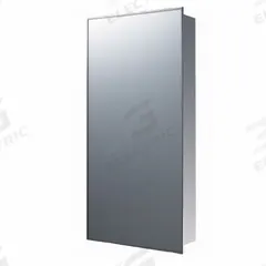 KETCHAM Medicine Cabinet: Rectangular, Glass, 26 in Overall Ht, 16 in Overall Wd, Stainless Steel (MPN 175SS-SM). Key specifications — Brand: KETCHAM; Frame Material: Stainless Steel; Frame Finish: Bright Annealed; Frame Color: Silver; Material: Stainless Steel.