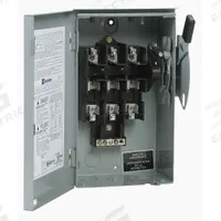 EATON Safety Switch: Fusible, 60 A, Three Phase, 240V AC, Galvanized Steel, Indoor/Outdoor (MPN DG322NRB). Key specifications — Brand: EATON.