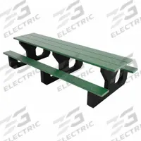 ULTRASITE Youth Picnic Table: Vandal Resistant Resinwood, Green, 17 3/4 in Overall Ht, PB 6GRETODPIC. Key specifications — Brand: ULTRASITE; Tabletop Color: Green; Manufacturer Part Number: PB 6GRETODPIC; Product Type: Youth Picnic Table; Frame Material: Recycled Plastic.
