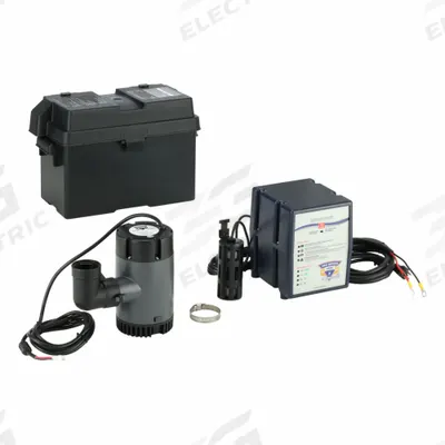 PRO SERIES PUMPS Battery Backup Sump Pump: 12V DC, 1/3 hp, Dual Micro-Reed Float - Battery-Powered Backup Sump Pumps