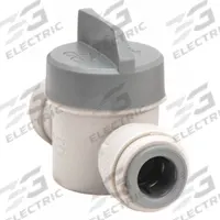 JOHN GUEST Manual Two-Way Ball Valve: 3/8 in, Acetal, Straight, Push x Push (MPN PISV0412CS). Key specifications — Brand: JOHN GUEST.
