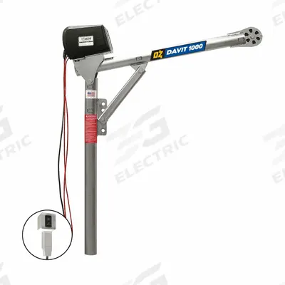 OZ LIFTING PRODUCTS Davit Crane: Steel, Electric, 1,000 lb Max. Load Capacity - Steel Davit Cranes