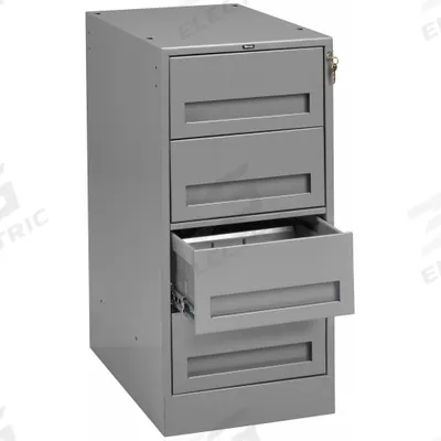 TENNSCO Drawer Pedestal: Drawer, Steel, 15 in Overall Wd, 24 in Overall Dp, Gray - Tennsco Workbench Pedestals