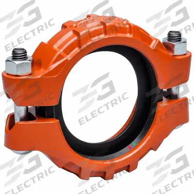 VICTAULIC Clamp Coupling: Flex Bolted Clamp, 4 in x 4 in, Ductile Iron - Grooved Pipe Couplings
