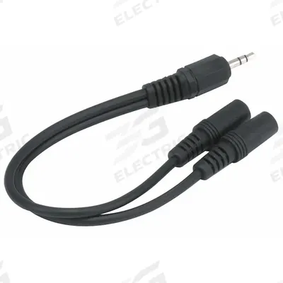 MONOPRICE Audio Splitter: (1) 3.5 mm Stereo Male x (2) 3.5 mm Stereo Female Splitter - Analog & Digital Audio Splitters & Adapters