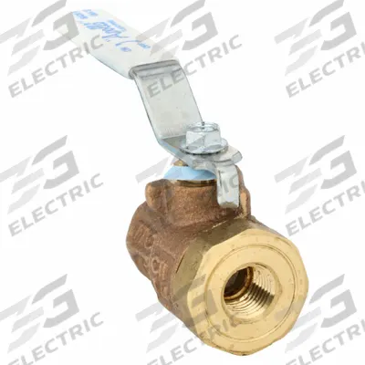APOLLO Manual Two-Way Ball Valve: 1/4 in Size, Brass/Bronze, Straight, FNPT x FNPT - Bronze Ball Valves