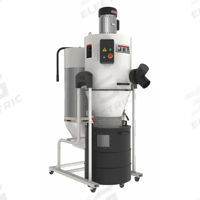 JET Wood Dust Collector: Cyclone, 230V AC - Mobile Cyclone-Style Wood Dust Collectors with Cartridge Filter