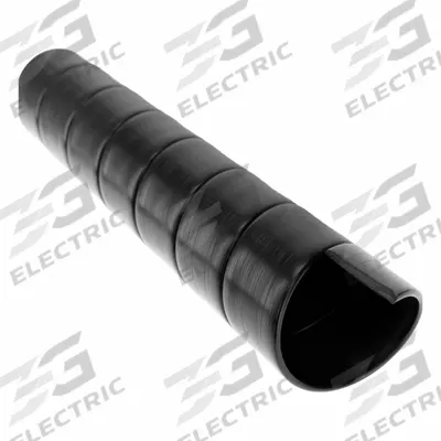CAPLUGS Hose Protection Spiral Wrap: 83/100 in Dia, 25 ft Lg, Black - Standard Spiral Hose Wraps