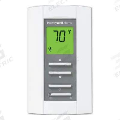 HONEYWELL HOME Line Voltage Thermostat: Heat Only, Heat-Off, 32° to 122°F, Push Button - Digital Thermostats