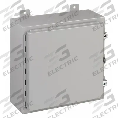 WIEGMANN Enclosure: Steel, 16 in x 16 in x 8 in, NEMA 12/13, Solid Cover - Steel Dust-Tight Enclosures