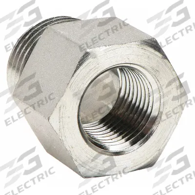 PARKER Metal Pipe Straight: Straight, Carbon Steel, 3/4 in x 1/2 in - Hydraulic Threaded Extreme-Pressure Pipe Fittings