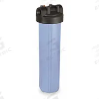 PENTAIR/PENTEK Water Filter Housing: 1 in, NPT, 23 1/4 in Overall Ht, 7 1/2 in Overall Dia, Blue (MPN 150233-75). Key specifications — Housing Material: Polypropylene; Housing Color: Blue; Brand: PENTAIR/PENTEK.