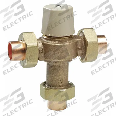 WATTS Thermostatic Mixing Valve: 1 in Inlet Connection Size, 1 in Outlet Connection Size - Point-of-Use Mixing Valves