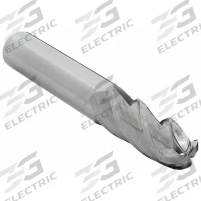 CLEVELAND Ball End Mill: Carbide, 4 Flute, 1/8" Mill Dia, 1" LOC, 3" OAL (MPN C63523) - Carbide Ball End Mills for Aluminum