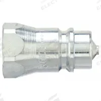 PIONEER Hydraulic Quick Connect Hose Coupling: 1/2 in Coupling Size, Steel, 45.42 lpm Max. Flow Rate (MPN 8010-15P). Key specifications — Body Material: Steel; Valve Type: Poppet; Thread Size: 3/4"-14; Brand: PIONEER.