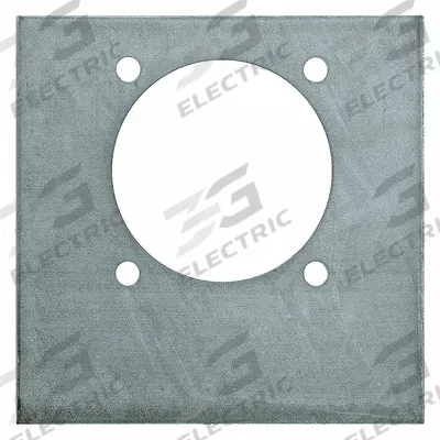 BUYERS PRODUCTS Support Plate: 6 1/2 in Overall Lg, 6 7/16 in Overall Wd, 1/8 in Ht, Rope Ring (MPN 901BP) - Fleet and Vehicle Maintenance