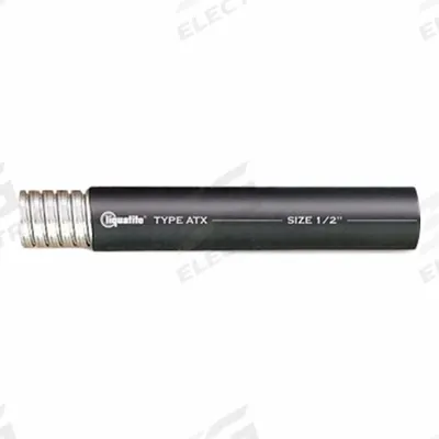 LIQUATITE Conduit: 2 in Trade Size, Black, 25 ft Nominal Lg - Extreme Temperature Liquid-Tight Flexible Metal Conduit