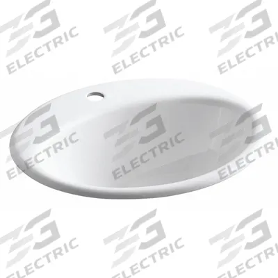 KOHLER Bathroom Sink: White, Cast Iron, 19 1/4 in Overall Lg, 16 1/4 in Overall Wd - Countertop Bathroom Sinks without Faucets