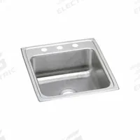 JUST MANUFACTURING Bowl Drop-In Sink: 22 in Overall Lg, 19 1/2 in Overall Wd, 4 1/2 in Bowl Dp (MPN SLADA2219A452-J). Key specifications — Brand: JUST MANUFACTURING; Color Family: Silver/Gray.