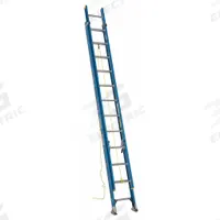 WERNER Extension Ladder: 24 ft Ladder Size, Fiberglass, 250 lb Load Capacity, 46 lb Wt, 2 Sections (MPN D6024-2). Key specifications — Color: Blue; Brand: WERNER; Included Features: Mar-Resistant End Caps; Removable Fly: Removable.