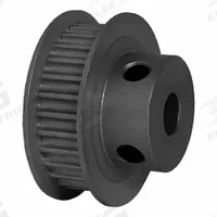 DAYTON Timing Pulley: Modified Curvilinear, Fixed, For GT Timing Belt Section, For 6 mm Belt Wd (MPN 28-3P06M6FA6). Key specifications — Brand: DAYTON; Finish: Clear Anodized; For Belt Series: Powerhouse®.