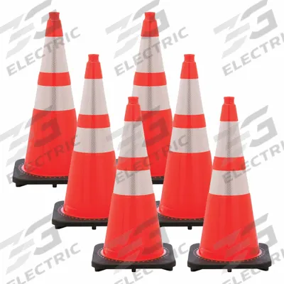 MR. CHAIN Traffic Cone: MUTCD/NCHRP-350, 28 in Cone Ht, Orange, High-Intensity Prismatic - Traffic Cones for Roadway Use