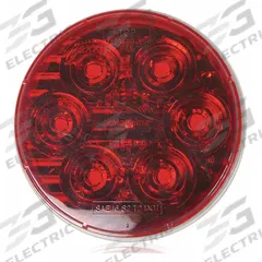 MAXXIMA Stop/Turn/Tail Light: LED, Stop Light, Red, Round, 4 5/16 in Overall Dia, PL-3 Connector (MPN M42358R-MH). Key specifications — Standards: SAE J1398; Electrical Connection: PL-3 Connector; Brand: MAXXIMA; Installation Type: Permanent; Lens Color: Red; Mount Type: Grommet; Lighting Technology: LED; Light Type: Stop Light.