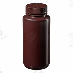 NALGENE Laboratory Bottle: HDPE, 500 mL, 16 fl oz, Closure Included, Amber, 53 mm, Polypropylene (MPN 2106-0016). Key specifications — Brand: NALGENE; Graduated: No; Body Color: Amber.