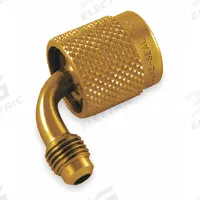 JB INDUSTRIES Adapter: 2 in Lg, 90° Angle, Input 1/4 in Female SAE Right-Hand, A2L Compatible (MPN 33113N). Key specifications — Product Type: Adapter; Brand: JB INDUSTRIES; Manufacturer Part Number: 33113N; Material: Brass.