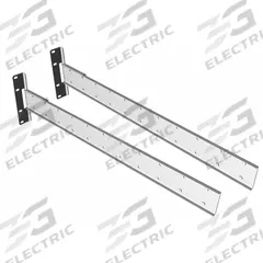 HAMMOND Adjustable Rear Brackets: RM Series Racks, 3 RU, Black Steel (MPN RM3U18BRKT). Key specifications — Brand: HAMMOND; For Use With: RM Series Racks; Rack Width Type: Full-Width.