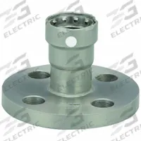 VIEGA MEGAPRESS Crimp Adapter Fitting: 1 1/2 in Pipe x 4 in Pipe Size, Press-fit x Flange, FKM (MPN 84865). Key specifications — Brand: VIEGA MEGAPRESS.