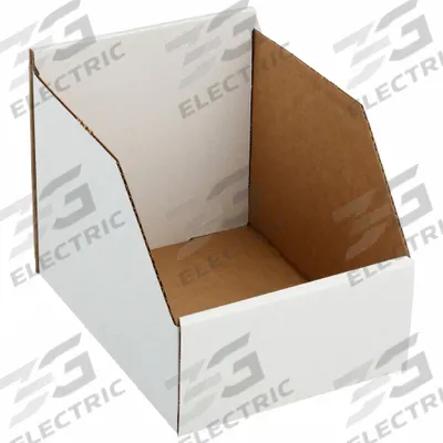 PACKAGING CORPORATION OF AMERICA Corrugated Shelf Bin: 11 in Overall Lg, 8 1/4 in x 8 1/2 in - Light-Use Cardboard Shelf Bins