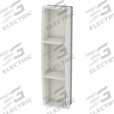 BESTCARE Recessed Shelf: Stainless Steel, Powder-Coated, Recessed Mounting - Institutional Bathroom Shelves