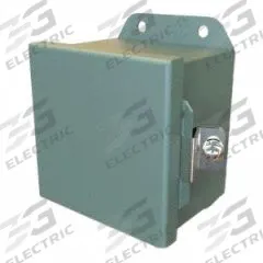 HAMMOND Electrical Enclosure: Steel, 16 in x 14 in x 10 in, NEMA 12/13/3R/4, Solid Cover, Hinged (MPN HJ161410HLP). Key specifications — Closure Method: Clamps; Brand: HAMMOND; Knockouts: Not Included.