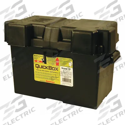 QUICKCABLE Battery Box: Std Vehicles, Group 27 Fits Battery Size Group, 12 3/4 in Inside Lg - Standard Battery Boxes