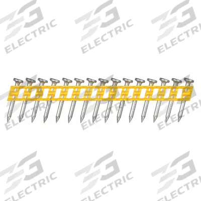 DEWALT Concrete Nails,1" L,Zinc Plated,PK1000: Concrete Nails, Flat, Smooth, Steel - Collated Concrete Nails