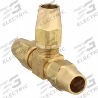 PARKER Compression Tee Fitting: 1/2 in OD x 1/2 in OD x 1/2 in OD Fitting Size, Brass (MPN 264AB-8). Key specifications — Brand: PARKER.