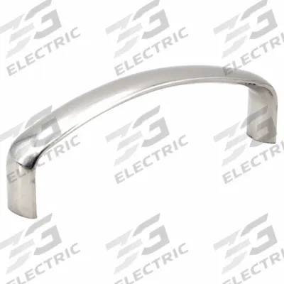 SUGATSUNE Pull Handle: Threaded Holes, Stainless Steel, Silver, #6-32 Screw Size - Standard Pull Handles