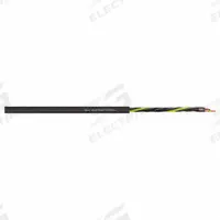 CHAINFLEX Control Cable: 14 AWG Conductor Size, 12 Conductors, PVC, Order by the Foot, Black (MPN CF150-UL-25-12). Key specifications — Conductor Size: 14 AWG; Minimum Bend Radius Factor - Fixed: 4 x OD; Minimum Bend Radius Factor - Flexible: 6 x OD; Shielding: Unshielded; Brand: CHAINFLEX.