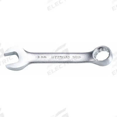 WESTWARD Combination Wrench: Alloy Steel, Satin, 13 mm Head Size, 4 1/4 in Overall Lg - Metric 12-Point Combination Wrenches