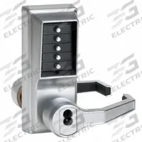 SIMPLEX Mechanical Push Button Lockset: ADA Compliant, Chrome (MPN LR-1021-B-26D-41). Key specifications — Product Type: Mechanical Push Button Lockset; Manufacturer Part Number: LR-1021-B-26D-41; Key Override Options: Best and Equivalents (6 or 7 Pin).