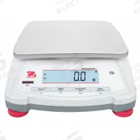 OHAUS Industrial Bench Scale: 5 3/4 in x 5 3/4 in, Not IP Rated, Integrated, Navigator (MPN 30456414). Key specifications — attr1341383: USB; attr1341384: 0.1 g; attr1341400: OHAUS; attr1383935: Stainless Steel.