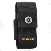 LEATHERMAN Tool Sheath: For 1 3/4 in Belt Wd - Max, 3 Pockets, Black (MPN 934932). Key specifications — Closure Type: Snap; Attachment: Belt Slot; Color: Black; Brand: LEATHERMAN; For Tool Type: Pliers.