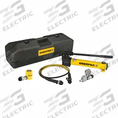 ENERPAC Hydraulic Cylinder and Hand Pump Set: 11 ton Cylinder Nominal Capacity, RCS101, P392 (MPN SCL101TB). Key specifications — attr96685: HC9206C; attr98870: ENERPAC; attr96682: 1-1/2 in; attr96683: RCS101; attr96684: P392; attr1160276: Hydraulic Cylinder and Hand Pump Set.