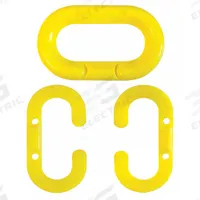 APPROVED VENDOR Chain Link for Plastic Chain Barrier: Yellow, 2 9/10 in Overall Lg, Polyethylene (MPN 80702-10). Key specifications — Material: Polyethylene.