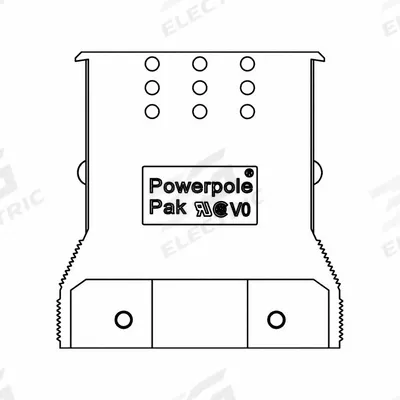 ANDERSON POWER PRODUCTS Housing: PP15 to PP45, Black, Polycarbonate, MPN 1461G3 - Powerpole Pak Multi-Connector Shells