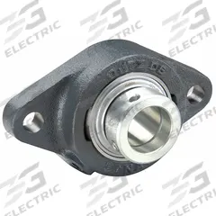 INA 2 Bolt Flange Bearing: Radial Ball, 25 mm Bore, Cast Iron, Eccentric Collar, 70 mm Lg, 46 mm Wd (MPN RCJTZ25-XL). Key specifications — Bore Type: Cylindrical; Brand: INA; Lubricant Material: Lithium Complex Grease; Mounting Bolt Size: M10; Split Housing: Not Split; System of Measurement: Metric.