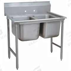 ADVANCE TABCO Scullery Sink: 2 Bowls, 42 in Overall Ht, 44 in Overall Lg, 27 in Overall Wd (MPN 9-2-36). Key specifications — Brand: ADVANCE TABCO.